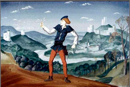 Гримм. Храбрый портной. Вынул из сумки кусок сыра и стиснул в кулаке