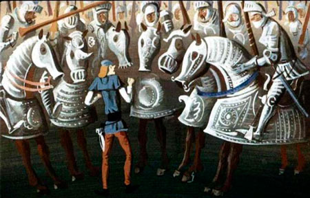 Гримм. Храбрый портной. Ганс вышел на опушку и сказал всадникам