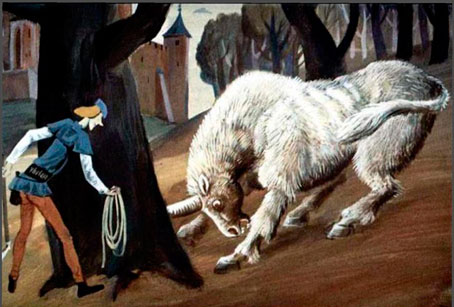 Гримм. Храбрый портной. Единорог с разбегу так и всадил в ствол свой рог!
