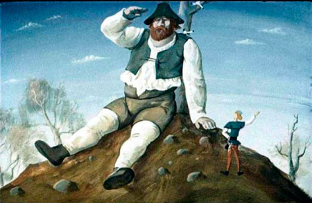 Гримм. Храбрый портной. Сидит на горе великан