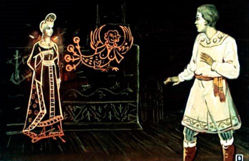 Обернулась девицей Марьей-царевной.