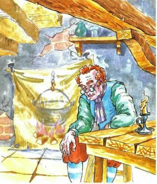 Золотой ключик или приключения Буратино. В каморке папы Карло