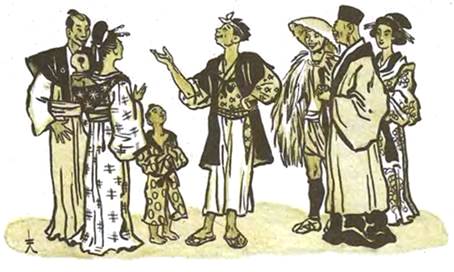 Японская сказка. Хвастливый Гэмбэй