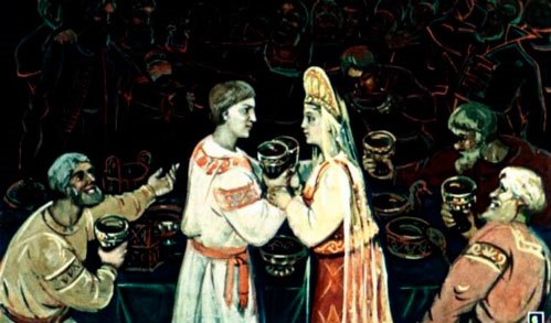 Неспешным пирком, да за свадебку.