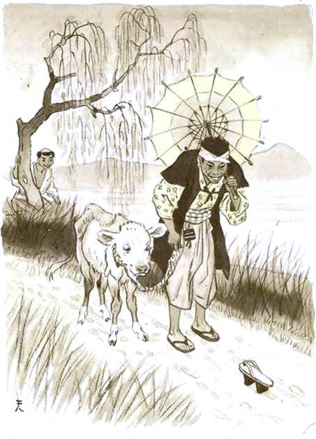 Японская сказка. Хвастливый Гэмбэй