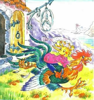 Золотой ключик или приключения Буратино. Верхом на петухе