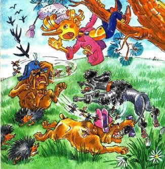 Золотой ключик или приключения Буратино. Бой на поляне