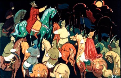 Собрал своё войско и пошёл дворец разорять