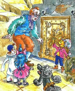 Золотой ключик или приключения Буратино НЕСМОТРЯ НИ НА ЧТО, БУРАТИНО РЕШАЕТ ВЫВЕДАТЬ У КАРАБАСА БАРАБАСА ТАЙНУ ЗОЛОТОГО КЛЮЧИКА