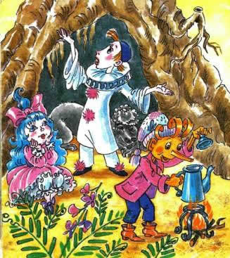 Золотой ключик или приключения Буратино. У костра