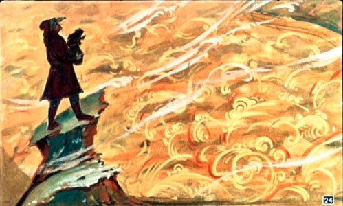 Посадил лягушку в кувшин с молоком и понес её Андрей к огненной реке