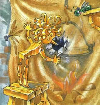 Золотой ключик или приключения Буратино. Сунул нос в кипящий на огне котелок