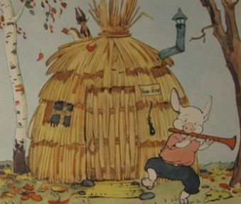 Три поросенка. Дом из соломы