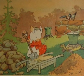 Три поросенка. Постройка каменного дома