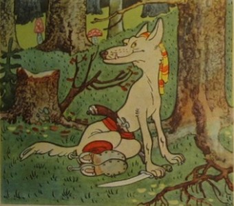 Три поросенка. Поросята умудрились разбудить волка