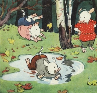 Три поросенка. Они все лето играли, кувыркались в траве