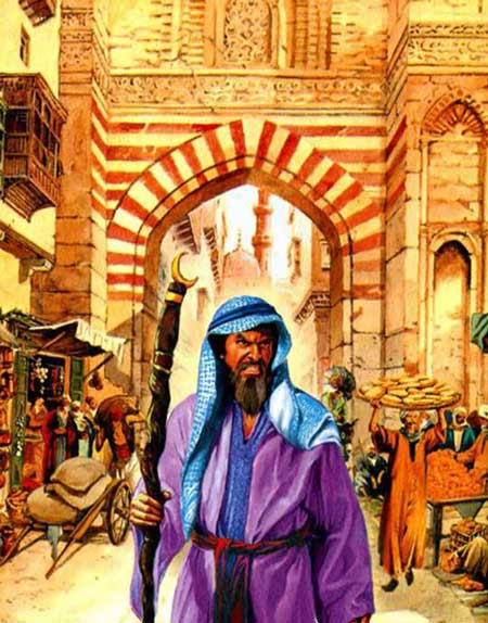 Подошёл дервиш - странствующий монах. 