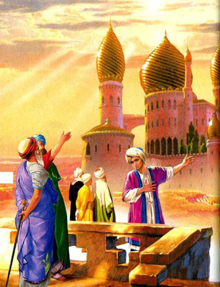 Пригласил его посмотреть дворец. 