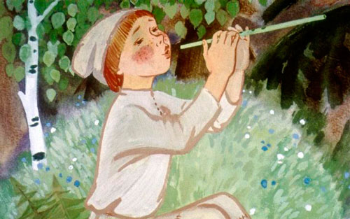 Пастушок молодой срезал тростинку 