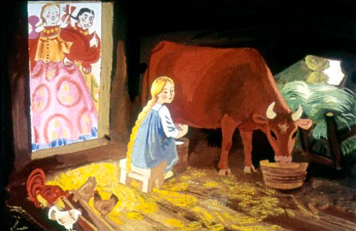 Старшие сестры ею помыкают, за себя работать заставляют. 