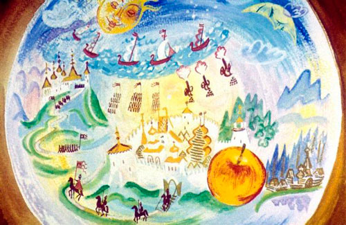 Катится яблочко по блюдечку, наливное по серебряному 