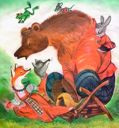 Теремок.раздавил теремок 