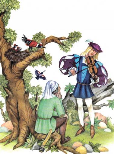 Сказка братьев Гримм. Чудаковатый музыкант