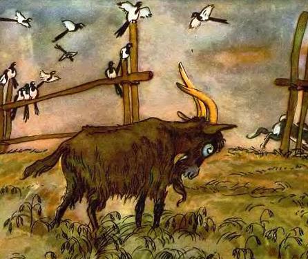 Сказки с картинками. Козел - стеклянные глаза