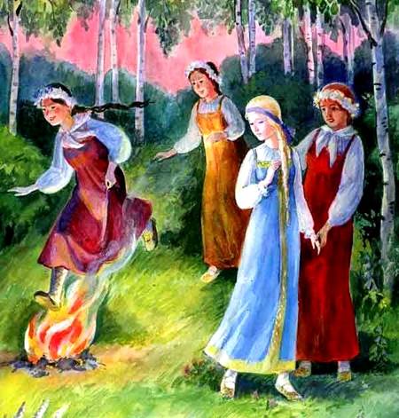 Давай друг за дружкой через огонь прыгать