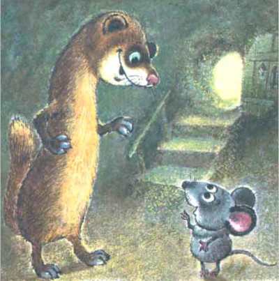 Длинный, узенький хорёк.