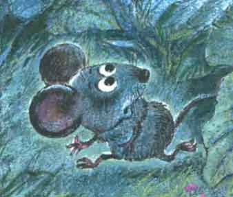 Поглядел мышонок: мчится то ли кошка, то ли птица,