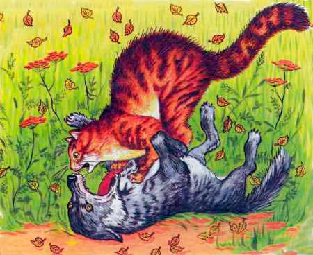 Кот и лиса. Русская народная сказка.