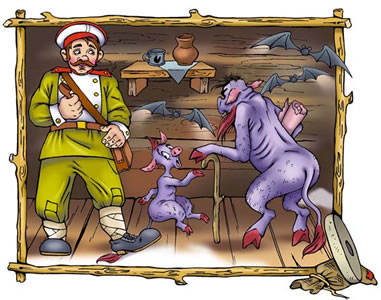 Солдат избавляет царевну. Русские народные сказки