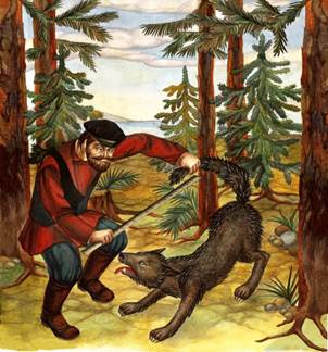 Русская народная сказка о животных. Глупый волк