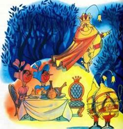 Приключения Чиполлино. Принц Лимон устроил в лесу фейерверк