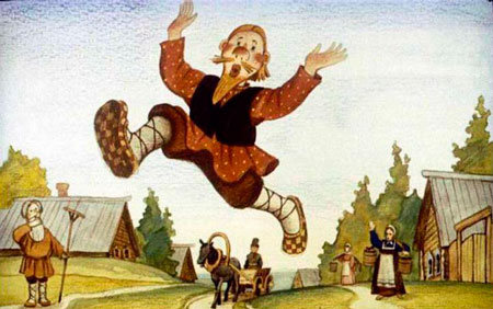 Русская народная сказка. Чудесные лапоточки