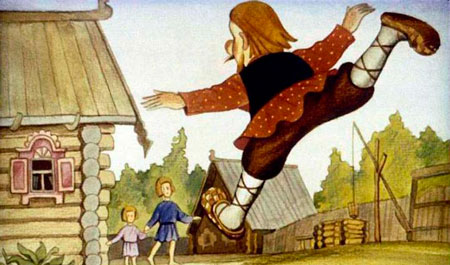 Русская народная сказка. Чудесные лапоточки