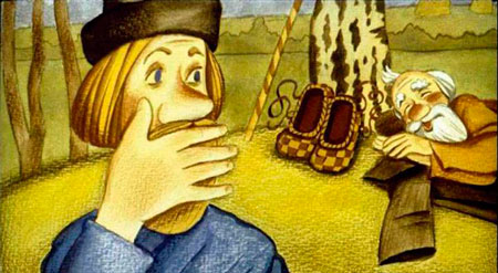 Русская народная сказка. Чудесные лапоточки