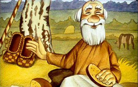 Русская народная сказка. Чудесные лапоточки