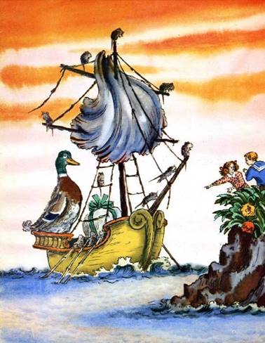 Плывет, плывет кораблик