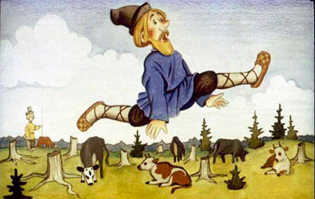 Русская народная сказка. Чудесные лапоточки