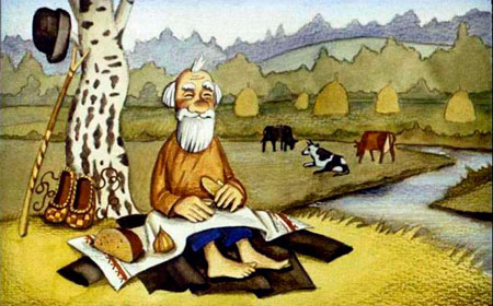 Русская народная сказка. Чудесные лапоточки