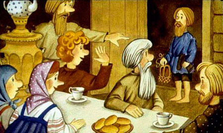 Русская народная сказка. Чудесные лапоточки