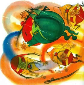 Приключения Чиполлино. Синьор Помидор полетел вверх тормашками