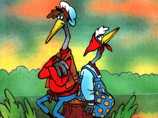 Журавль и цапля