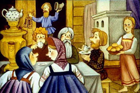 Русская народная сказка. Чудесные лапоточки