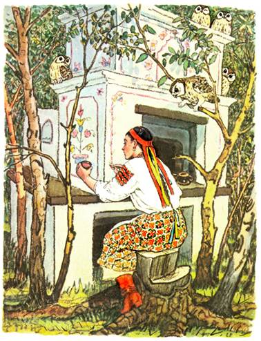 Украинская сказка. Старикова дочка и старухина дочка