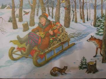 По щучьему веленью. Сани сами и поехали в ворота