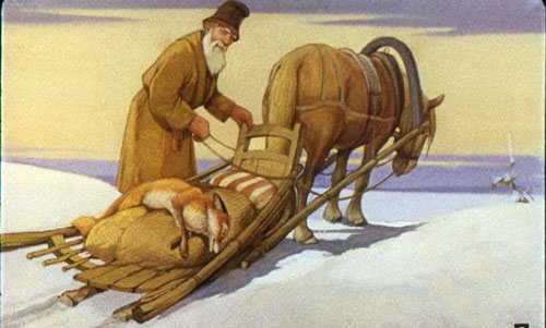 Будет моей старухе воротник на шубу. 