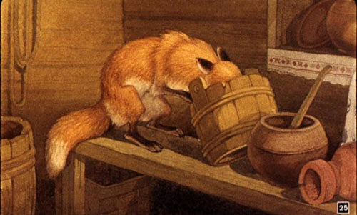 Лиса голову себе тестом вымазала